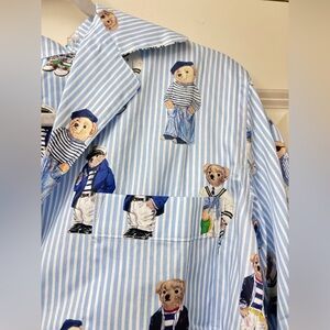 Polo by Ralph Lauren Blue Striped Pajama Set